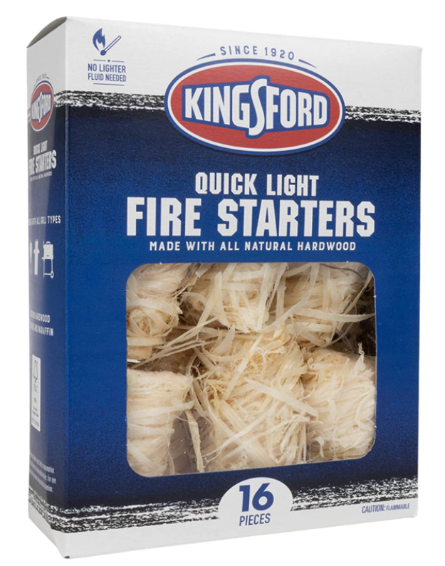 Kingsford quick light fire starters for starting a camp fire.