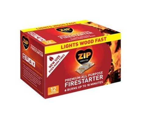 Zip firestarter for starting camp fires.